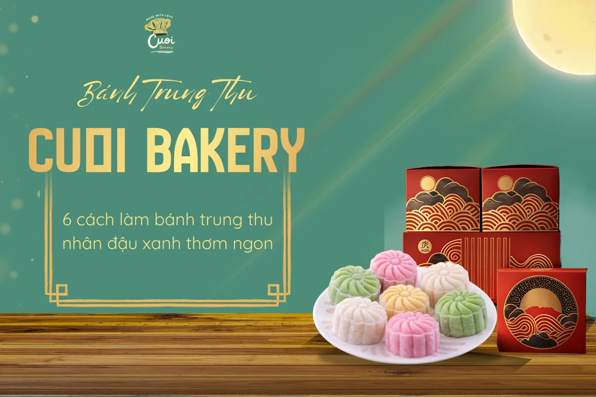 cách làm bánh trung thu nhân đậu xanh thơm ngon