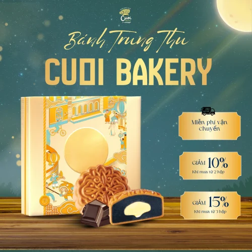 Bánh Trung Thu Nướng Nhân Phô Mai Tan Chảy