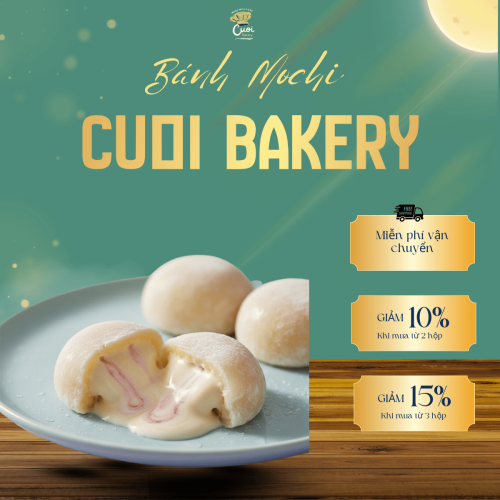 bánh mochi đậu trắng