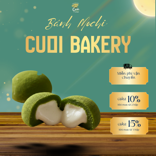 bánh mochi trà xanh