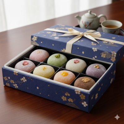 Hộp mochi Nhật tinh tế, đẹp mắt